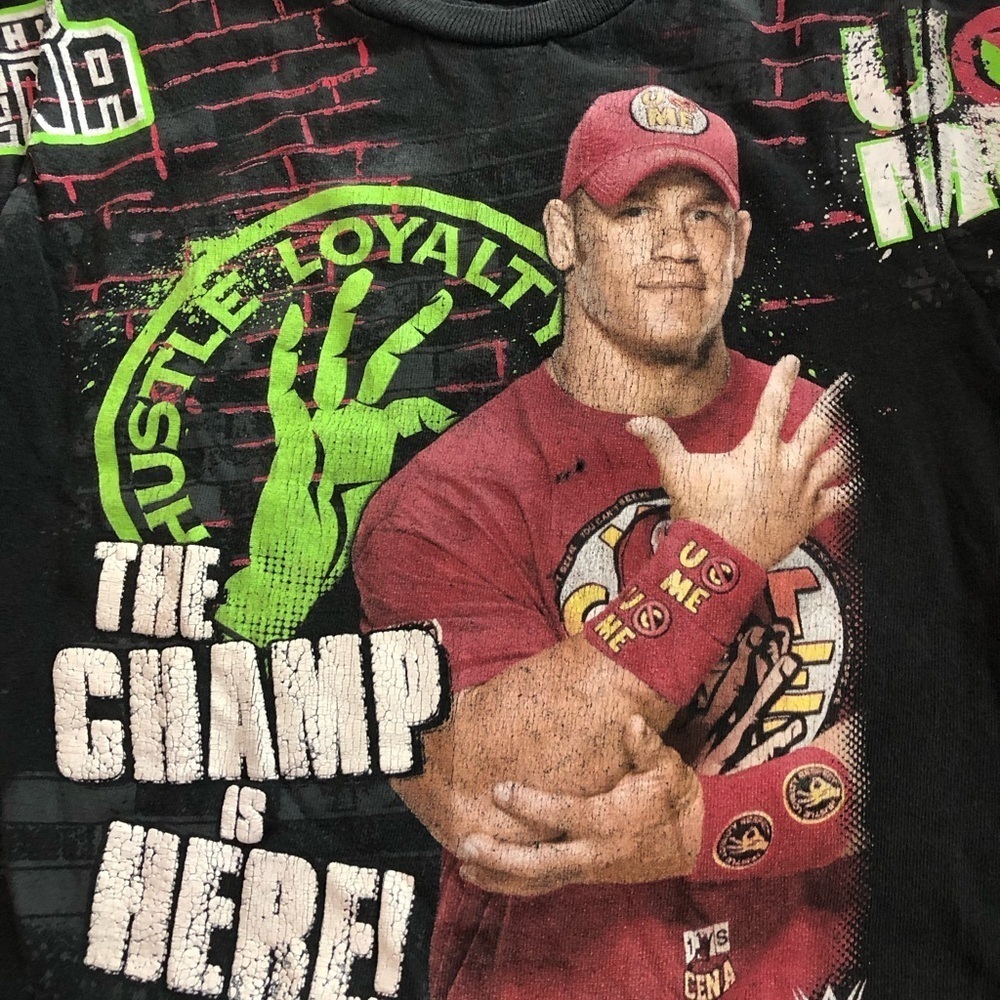 WWE Black Cotton T-Shirt Unisex